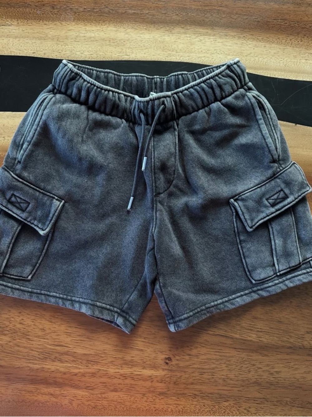 Boys Old Navy Black Cargo Sweat Shorts